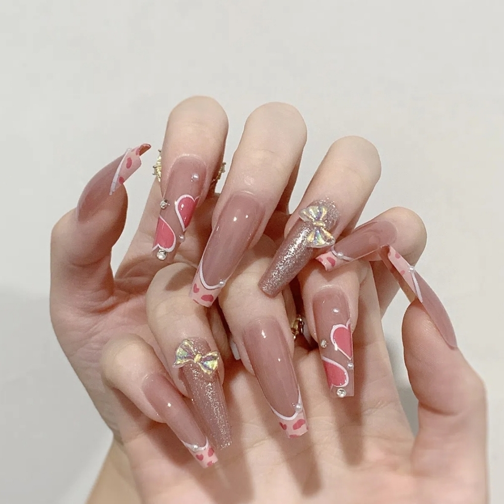 Pink Fake Nail